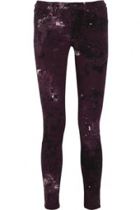 galaxy printed skinny jeans